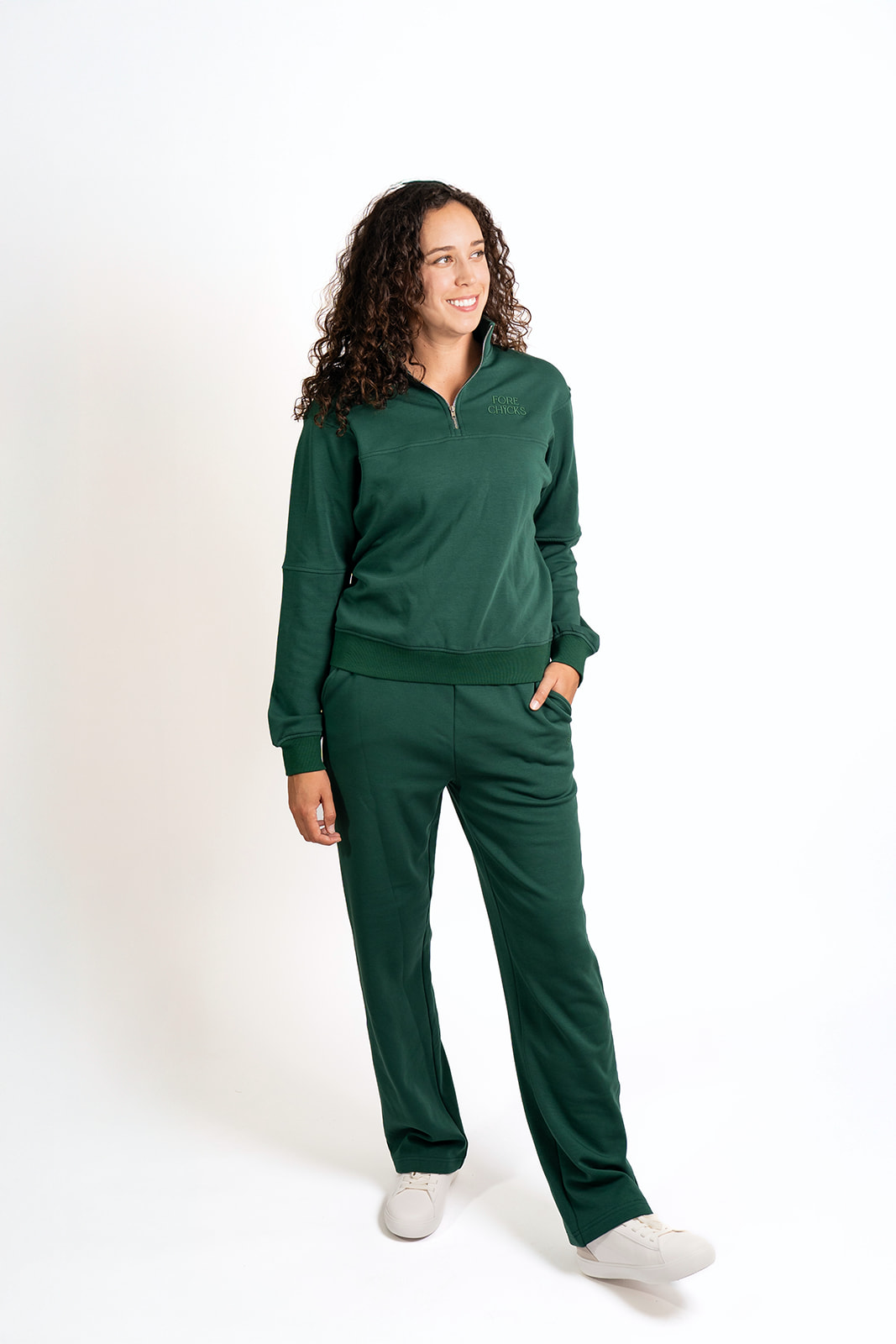 Women’s Fairway Fleece Lounge Pants – Cozy High Waisted Joggers | Fore Chicks