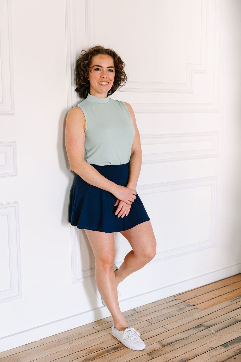 Femme Fade Mock Neck Polo