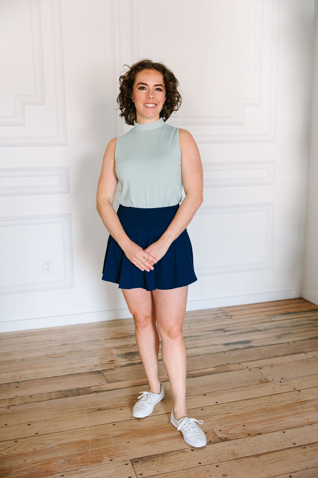 Femme Fade Mock Neck Polo