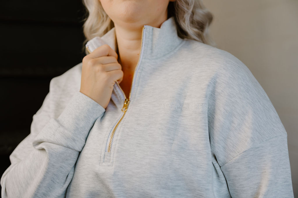 Heather Grey 1/4 Zip