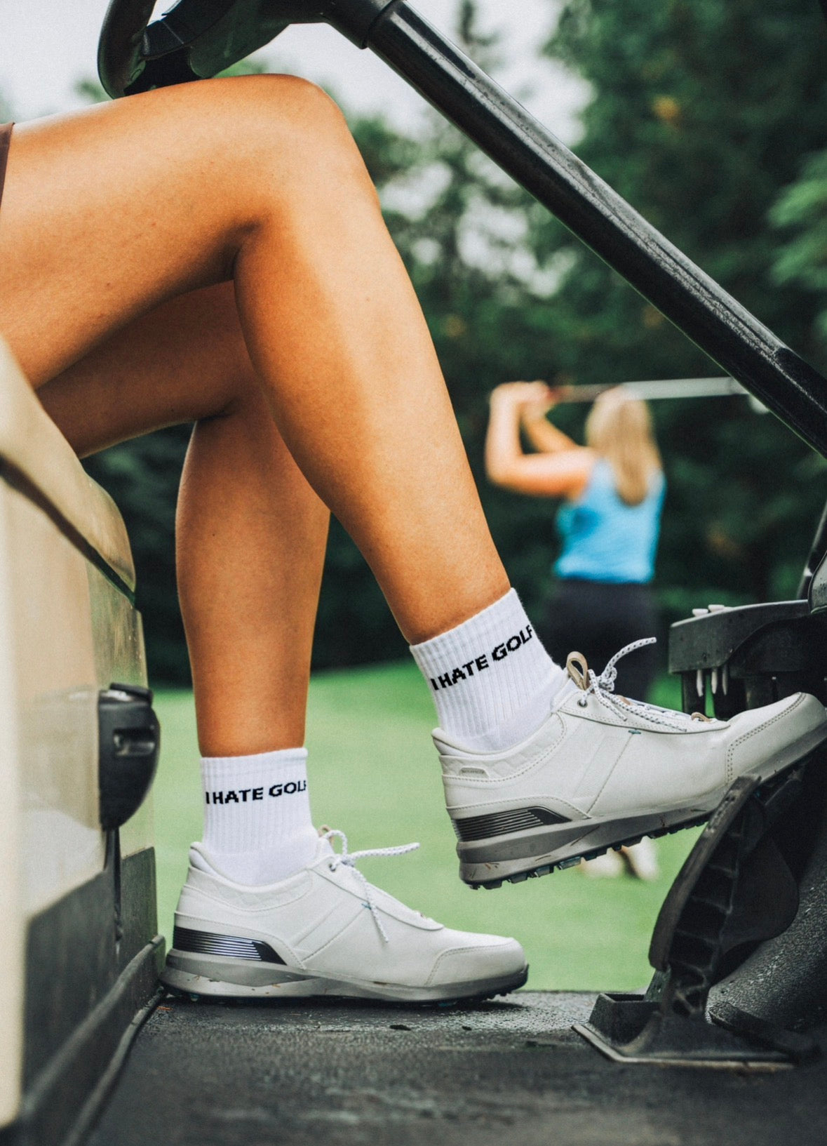 “I Hate Golf” – Women’s Crew Golf Socks | Fore Chicks