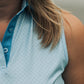 Blue Polka Dot Golf Polo | Sleeveless Women’s Shirt