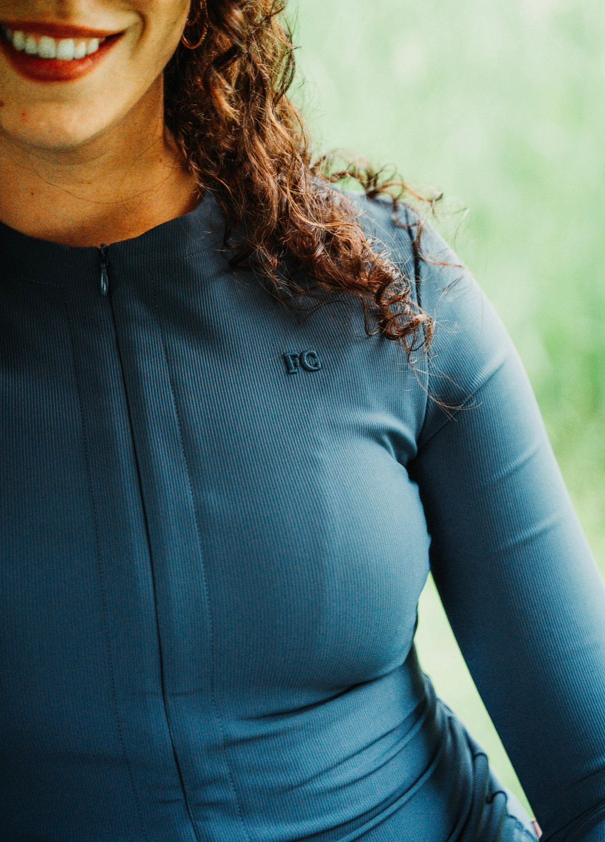 The Course Contour Polo | Women's Ribbed Long Sleeve Golf Polo | Contour Fit
