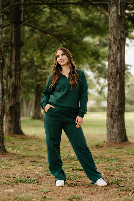 Women’s Fairway Fleece Lounge Pants – Cozy High Waisted Joggers | Fore Chicks