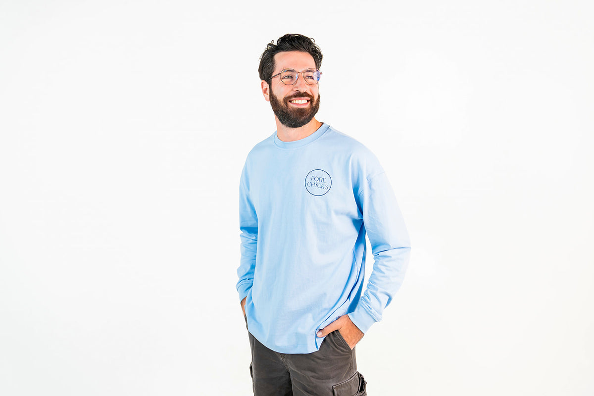 Great Connection Wrong Direction Oversized Long Sleeve Golf T-Shirt | Unisex | Fore Chicks