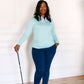 Mint Chip Quarter Zip Sweater