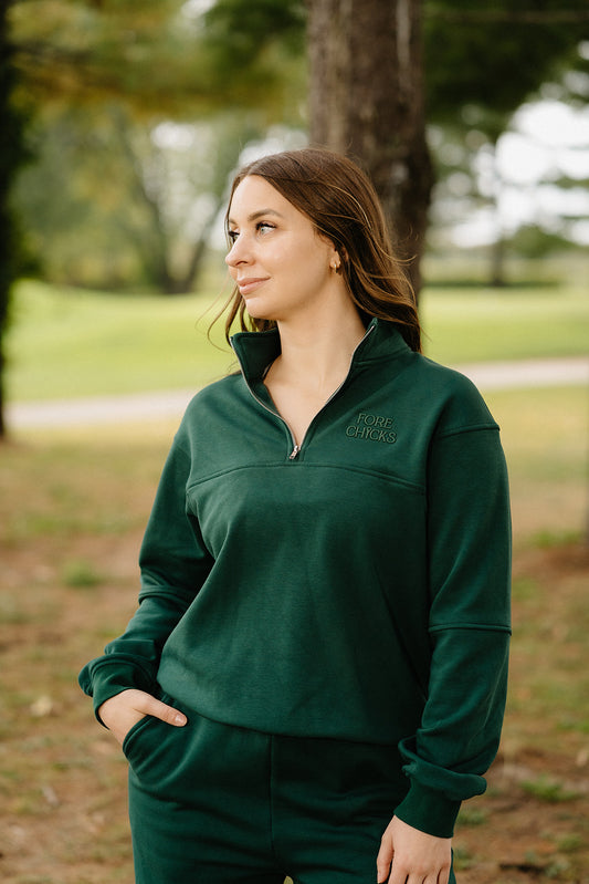 Women’s Fairway Fleece Quarter Zip – Warm Golf Pullover for Cool Rounds | Fore Chicks