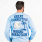Great Connection Wrong Direction Oversized Long Sleeve Golf T-Shirt | Unisex | Fore Chicks