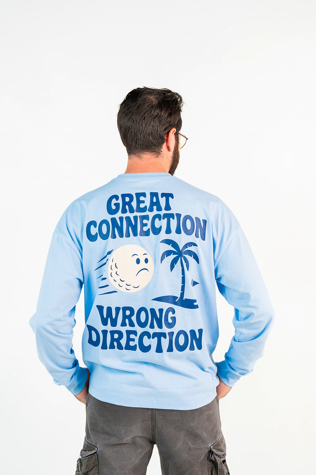 Great Connection Wrong Direction Oversized Long Sleeve Golf T-Shirt | Unisex | Fore Chicks