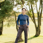 The Course Contour Polo | Women's Ribbed Long Sleeve Golf Polo | Contour Fit