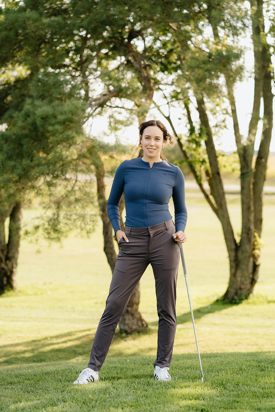 The Course Contour Polo | Women's Ribbed Long Sleeve Golf Polo | Contour Fit