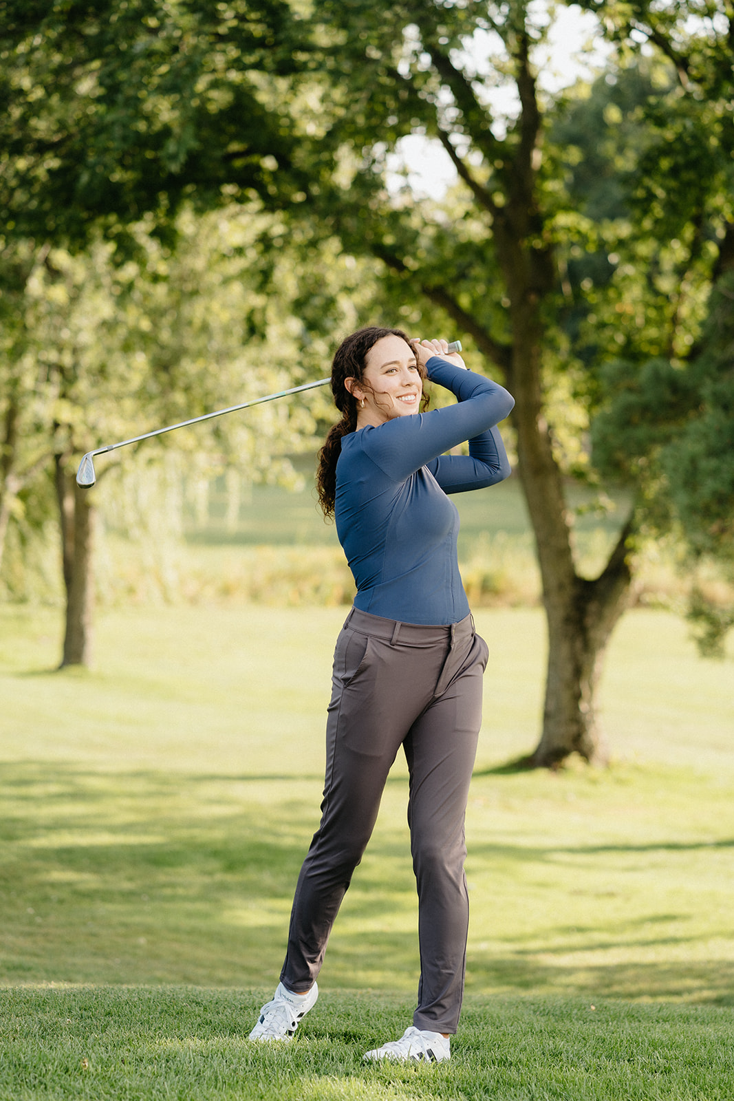 The Course Contour Polo | Women's Ribbed Long Sleeve Golf Polo | Contour Fit