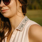 Fore Chicks V-Neck Golf Polo | Soft Matte Spring & Fall Golf Shirt with Ribbed Collar Detail