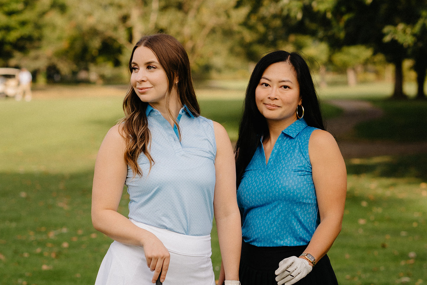 Blue Polka Dot Golf Polo | Sleeveless Women’s Shirt