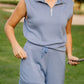 Weekender Quarter Zip Vest – Periwinkle Blue