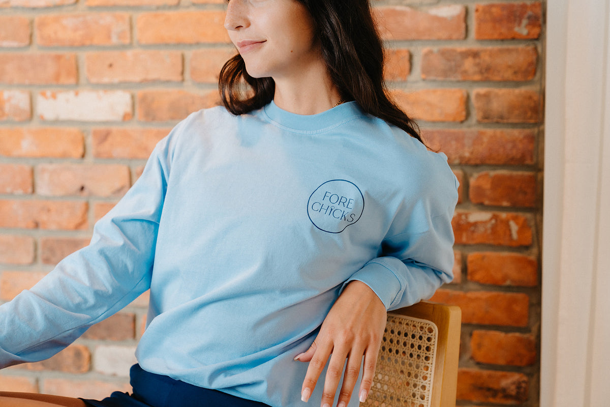Great Connection Wrong Direction Oversized Long Sleeve Golf T-Shirt | Unisex | Fore Chicks